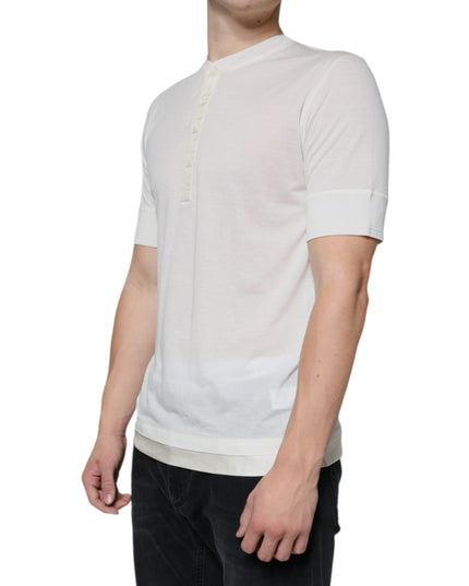Dolce & Gabbana Off White Cotton Short Sleeves T-shirt