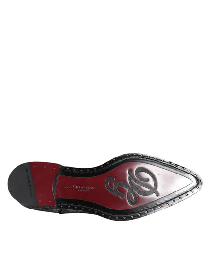 Dolce & Gabbana Silver Polyurethane Derby Formal Dress Shoes