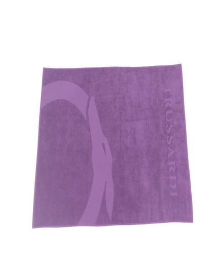Trussardi Beachwear Purple Cotton Beach Towel