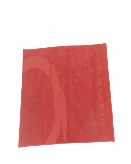 Trussardi Beachwear Red Cotton Beach Towel