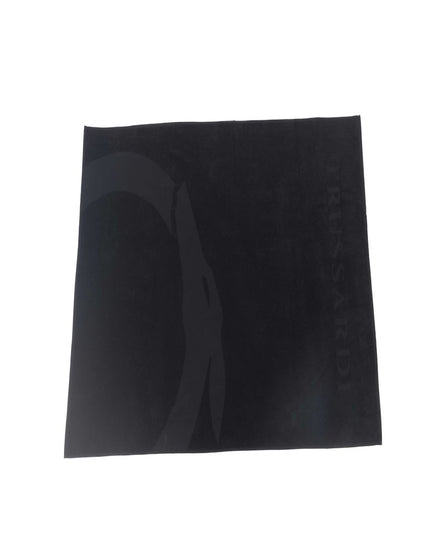 Trussardi Beachwear Black Cotton Beach Towel