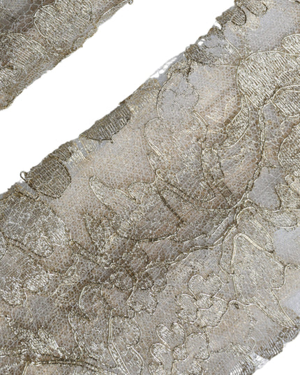 Dolce & Gabbana Gold Floral Lace A-line Sheath Mini Dress