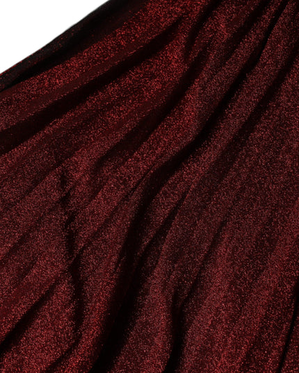 Dolce & Gabbana Red One Shoulder Pleated A-line Mini Dress