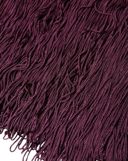 Dolce & Gabbana Black Silk Polka Dot Vneck Tassel Midi Dress