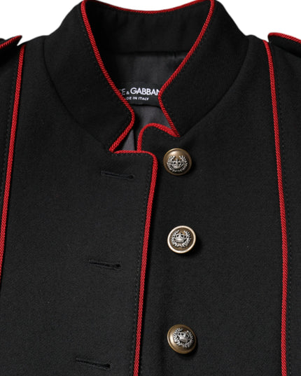 Dolce & Gabbana Black Single Breasted Trench Coat Jacket