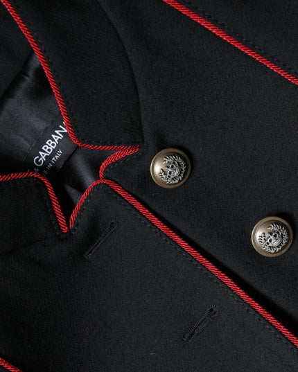 Dolce & Gabbana Black Single Breasted Trench Coat Jacket