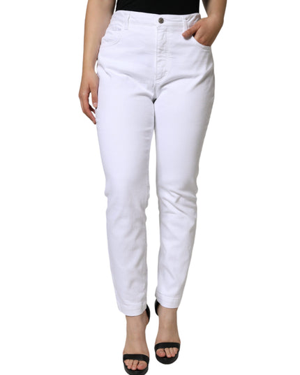 Dolce & Gabbana White Cotton Stretch AUDREY Skinny Jeans