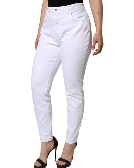 Dolce & Gabbana White Cotton Stretch AUDREY Skinny Jeans