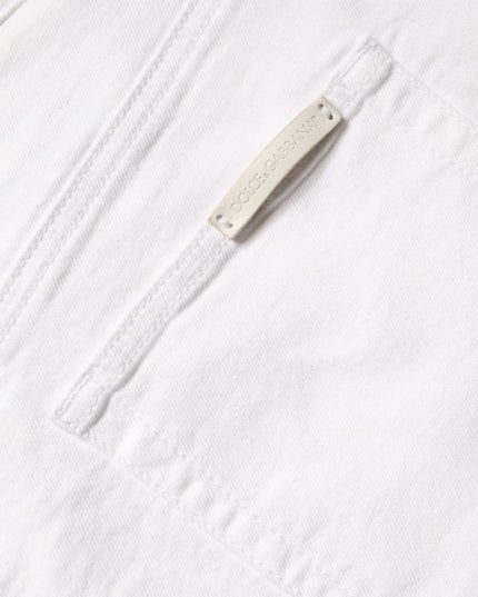 Dolce & Gabbana White Cotton Stretch AUDREY Skinny Jeans