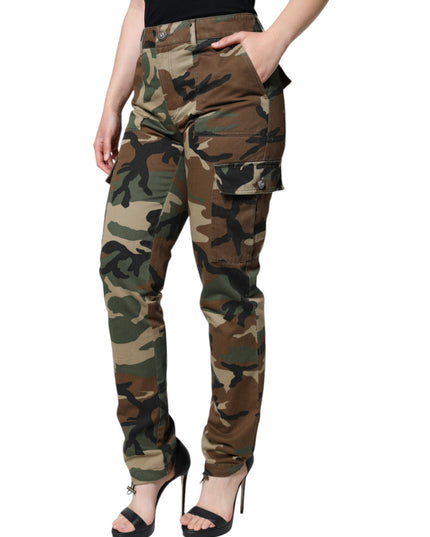 Dolce & Gabbana Multicolor Camouflage Cargo Pants