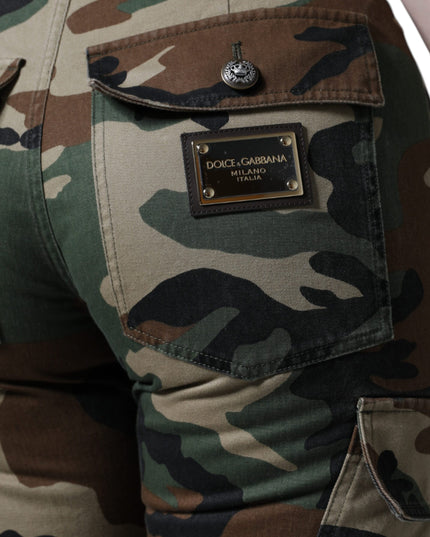 Dolce & Gabbana Multicolor Camouflage Cargo Pants