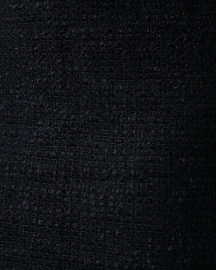 Dolce & Gabbana Black Virgin Wool Pencil Cut Midi Skirt