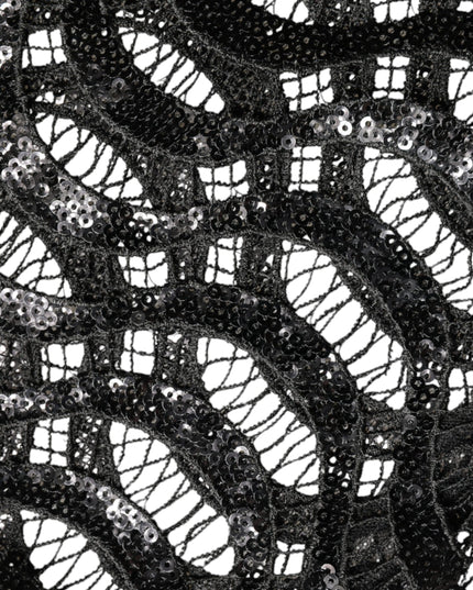 Dolce & Gabbana Black Sequin Sleeveless Tank Blouse Top