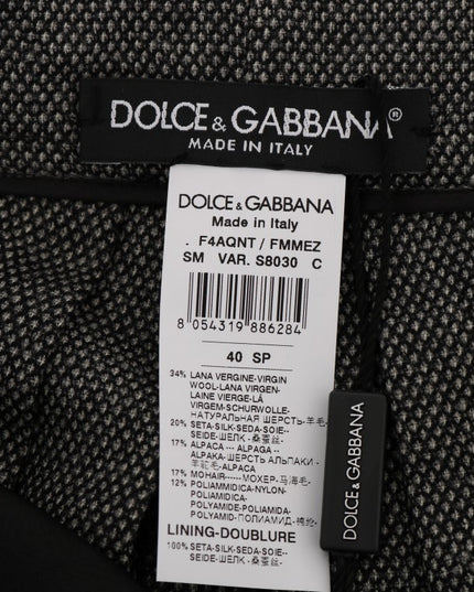 Dolce & Gabbana Gray Wool High Waist Mini Shorts