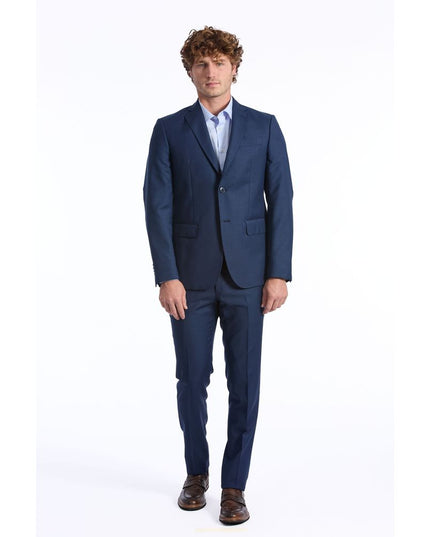 Baldinini Trend Blue Wool Men Blazer