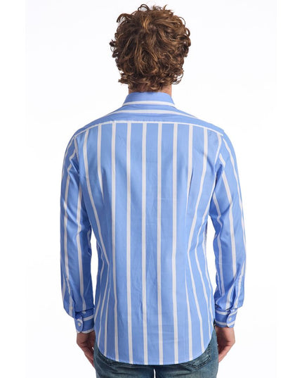 Baldinini Trend Light Blue Cotton Men Shirt