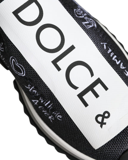 Dolce & Gabbana Black White Sorrento Low Top Sneakers Shoes