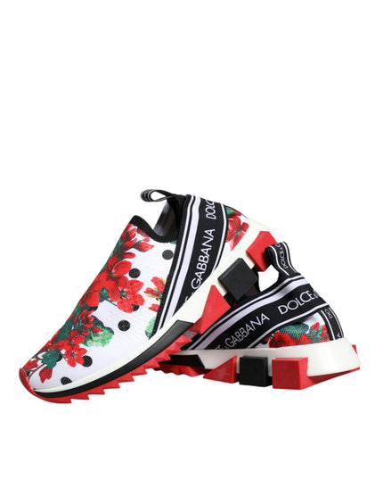 Dolce & Gabbana Multicolor Geranium Sorrento Sneakers Shoes