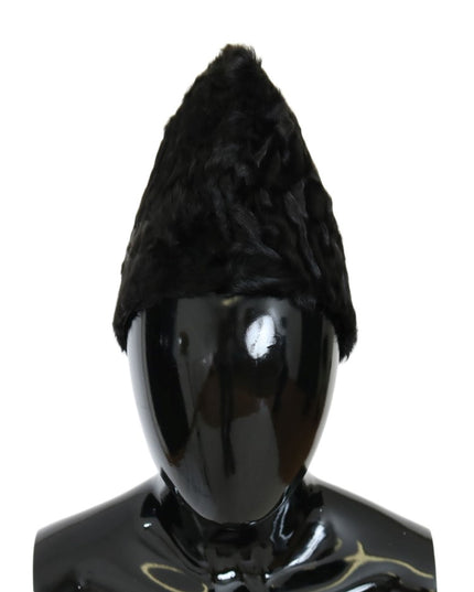 Dolce & Gabbana Black Xiangao Lamb Fur Beanie
