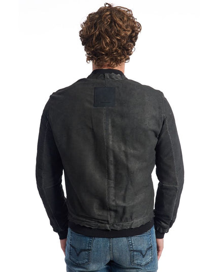 Roberto Pepe Luxury Gray Lambskin Men Jacket