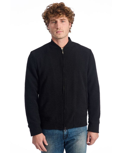Roberto Pepe Luxury Black Wool Men's Jacket