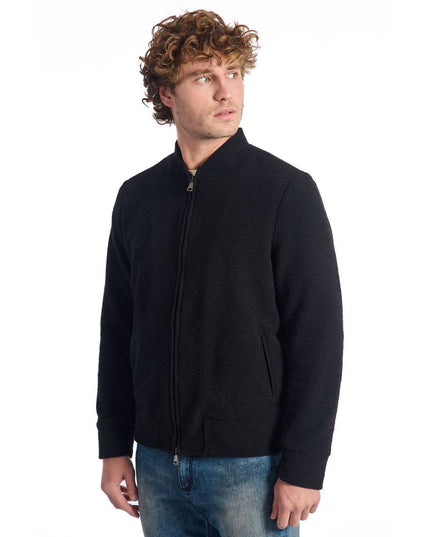 Roberto Pepe Luxury Black Wool Men's Jacket