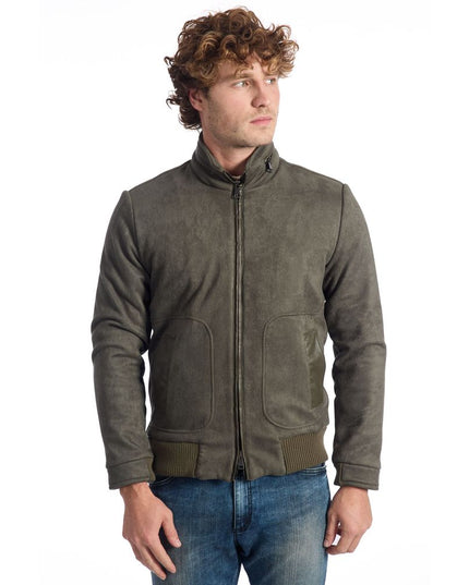 Roberto Pepe Luxury Green Eco Leather Men Jacket