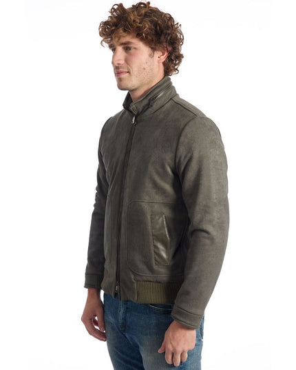 Roberto Pepe Luxury Green Eco Leather Men Jacket