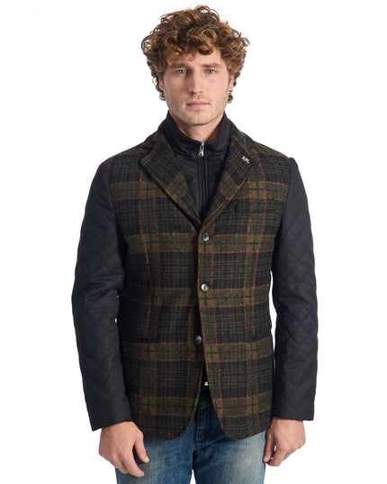 Roberto Pepe Luxury Brown Wool Men Jacket