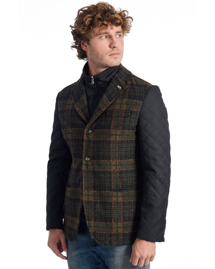 Roberto Pepe Luxury Brown Wool Men Jacket