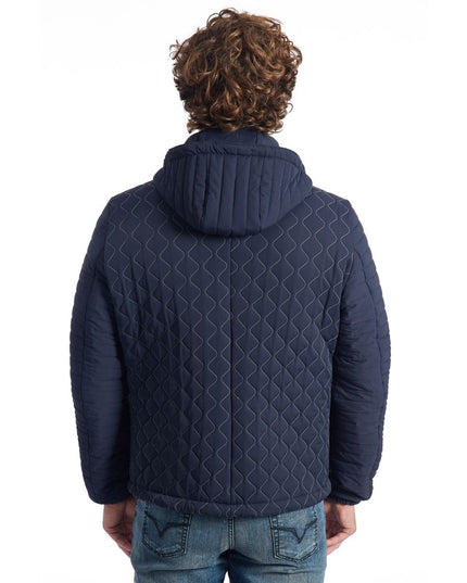 Roberto Pepe Luxury Blue Polyamide Men's Quilted Jacket
