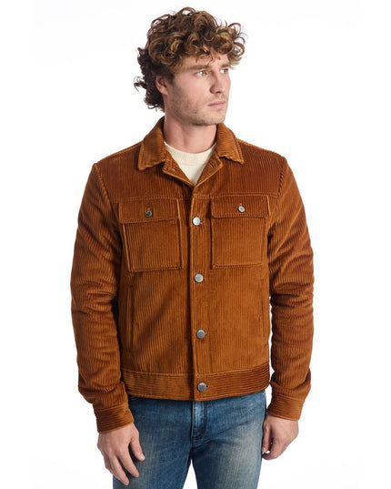 Roberto Pepe Luxury Brown Cotton Men Jacket