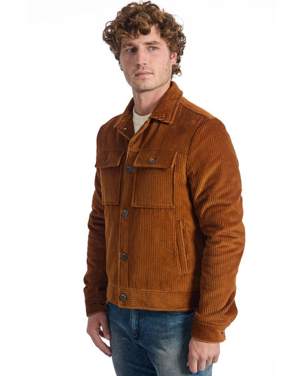 Roberto Pepe Luxury Brown Cotton Men Jacket