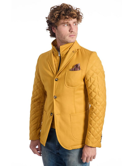 Roberto Pepe Luxury Yellow Wool Men's Jacket