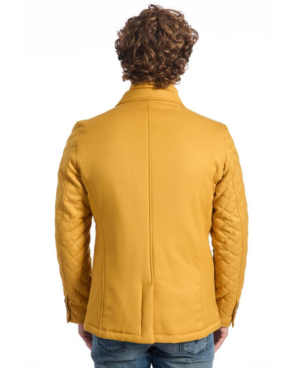 Roberto Pepe Luxury Yellow Wool Men's Jacket