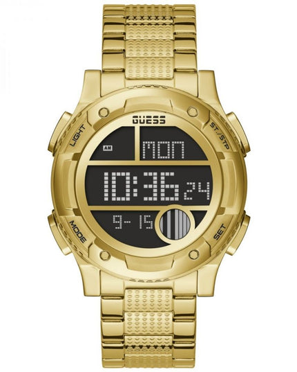 Guess Gold Stainless Steel Digital Watch
