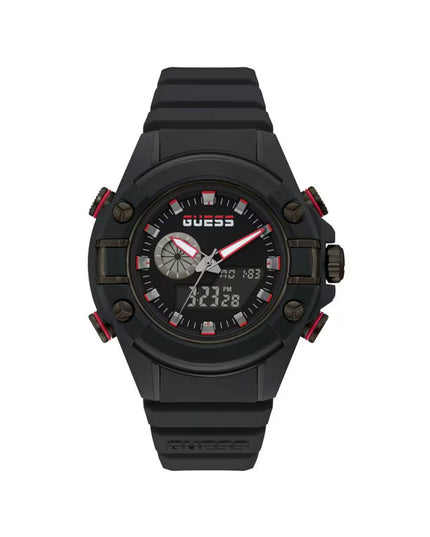 Guess Black Resin Sport Watch