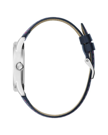 Guess Blue Leather Dress Watch