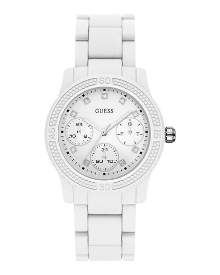 Guess White Rubber Dress Watch