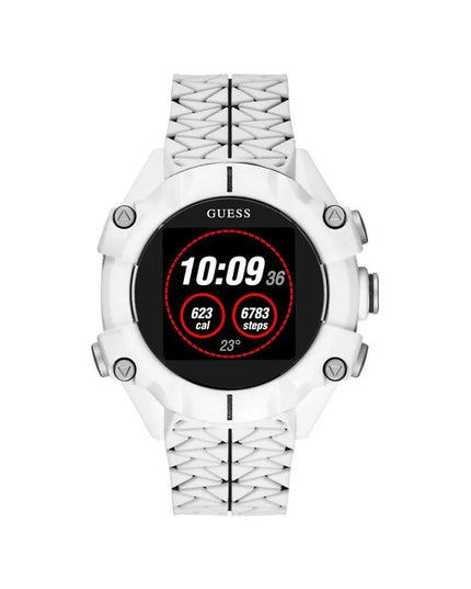 Guess White Resin Sport Watch