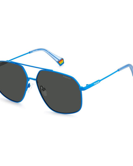 Polaroid Blue Stainless Steel Sunglasses