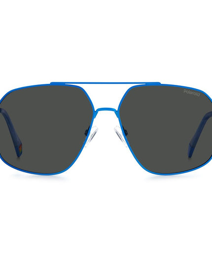 Polaroid Blue Stainless Steel Sunglasses