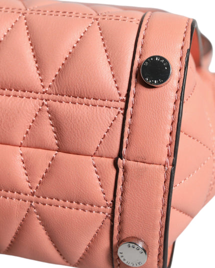 Michael Kors Peach Quilted Leather Logo Crossbody VIVIANNE Messenger Bag