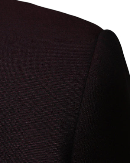 Dolce & Gabbana Bordeaux Wool Single Breasted Dress Blazer