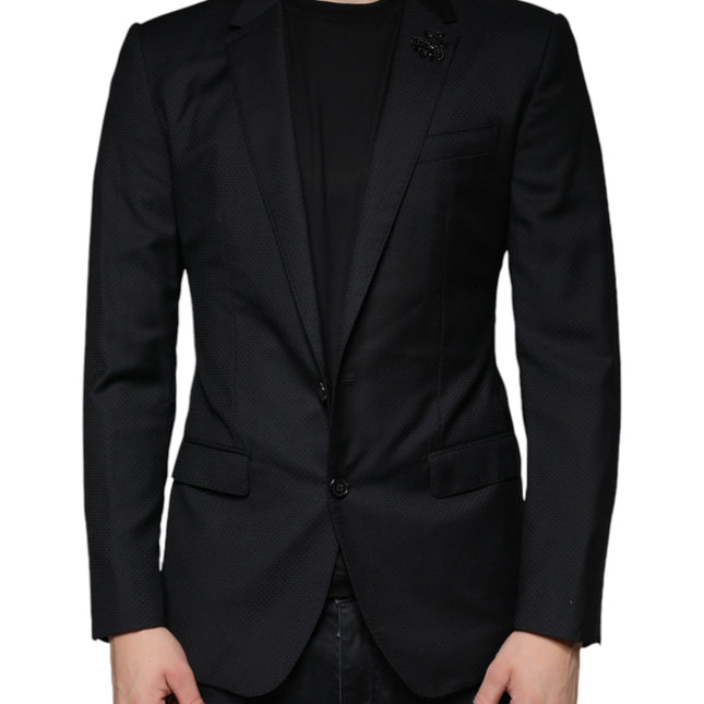 Dolce & Gabbana Black MARTINI Bee Single Breasted Blazer