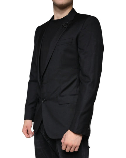Dolce & Gabbana Black MARTINI Bee Single Breasted Blazer