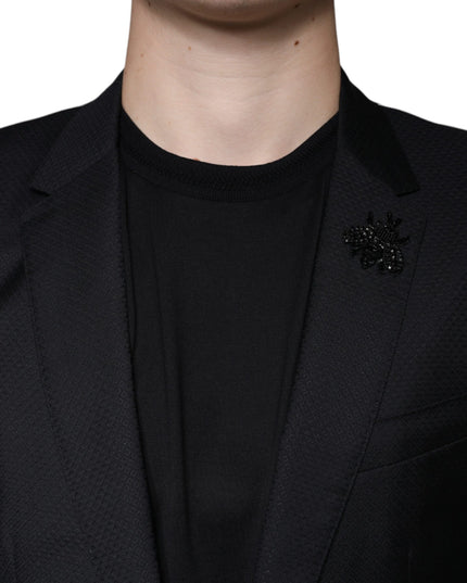 Dolce & Gabbana Black MARTINI Bee Single Breasted Blazer