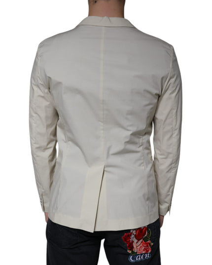 Paolo Pecora Milano Beige Single Breasted Dress Formal Coat Blazer