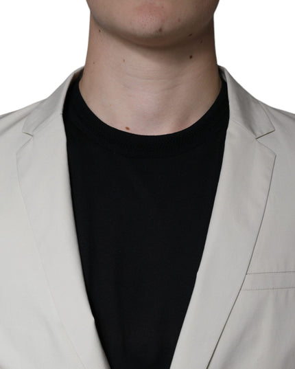 Paolo Pecora Milano Beige Single Breasted Dress Formal Coat Blazer