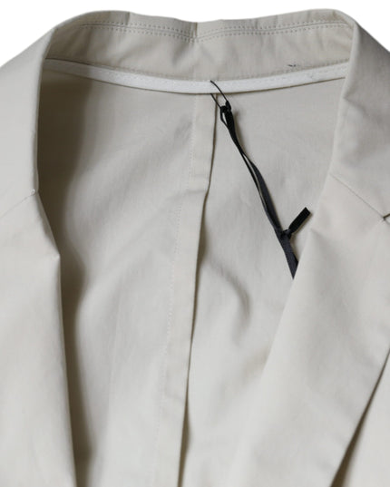 Paolo Pecora Milano Beige Single Breasted Dress Formal Coat Blazer